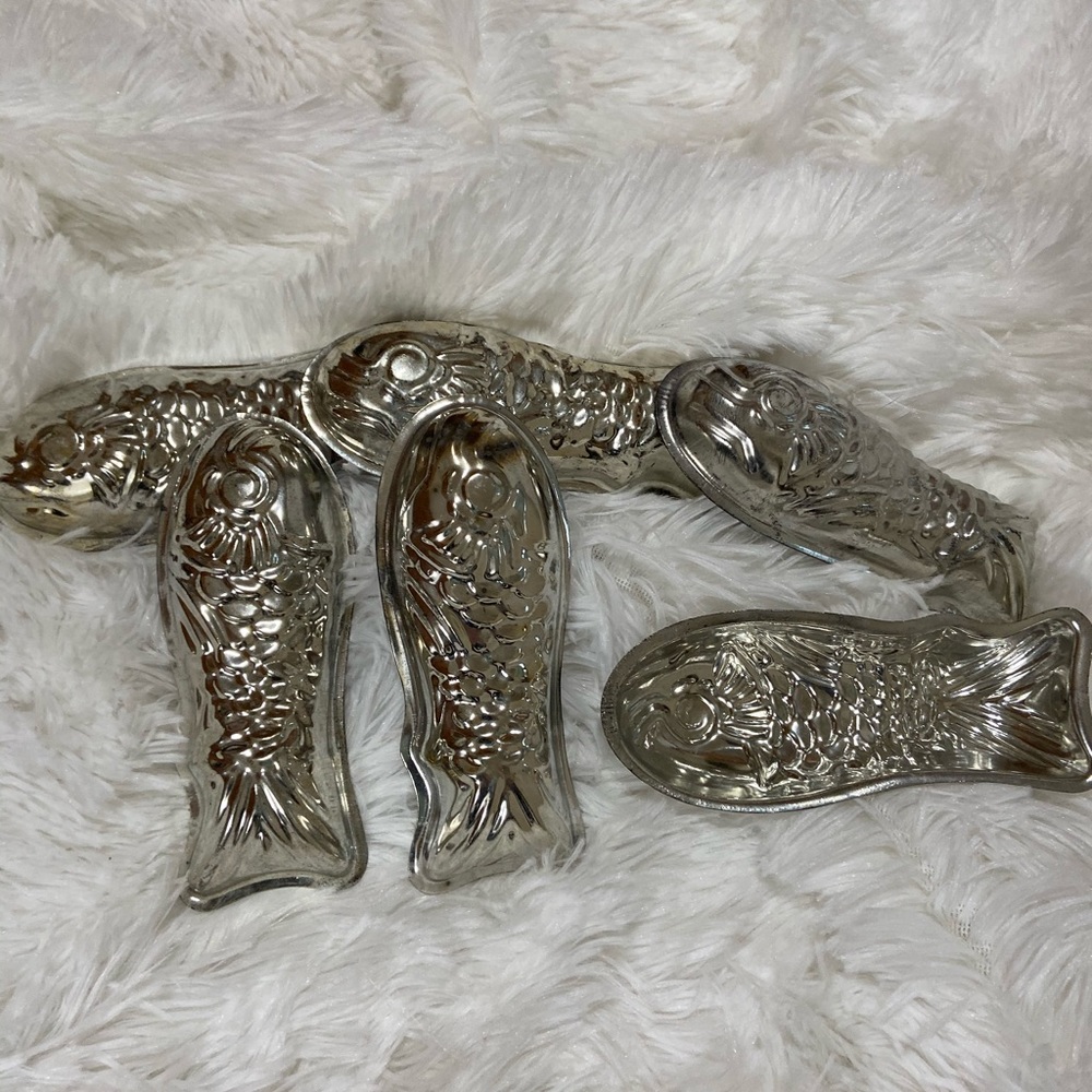Vintage Tin Fish Molds